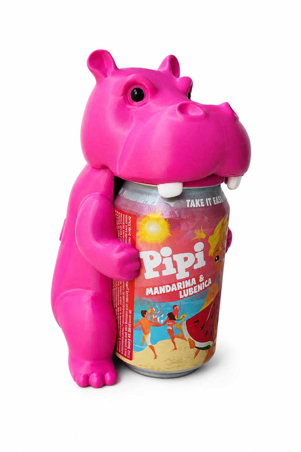 Personalizirani Hippo držač za limenku – 3D print